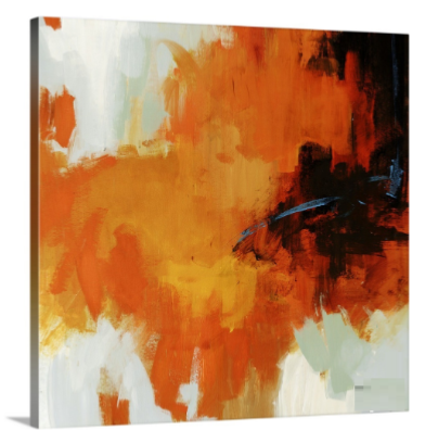 Tableau Abstrait carré Orangé Lena